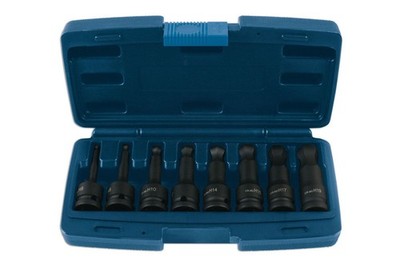 Laser Tools 7672 Ball End Impact Hex Socket Bit Set 1/2''D 8pc