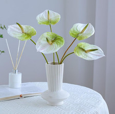 K&uuml;nstliche Anthurium-Lilien-Blumen, permanente Blumen f&uuml;r Zuhause, Blumenstrau&szlig;