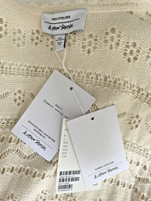  & other stories BNWT crochet cardigan wrap short sleeved L ivory cream