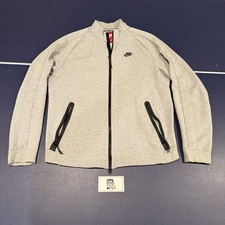  150 MSRP Nike Tech Bomber Jacket Men Size Medium Light Gray Fleece DISCONTINUED