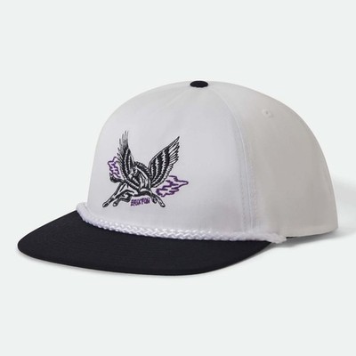 BRIXTON FANTASY HP SNAPBACK CAP OFF WHITE BLACK