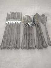 Vintage Rogers Stainless Flatware 19 Pieces Korea Salad Dinner Forks Teaspoons