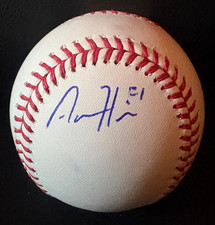 AARON HICKS SIGNED AUTOGRAPHED ROMLB BASEBALL PSA COA ORIOLES YANKEES