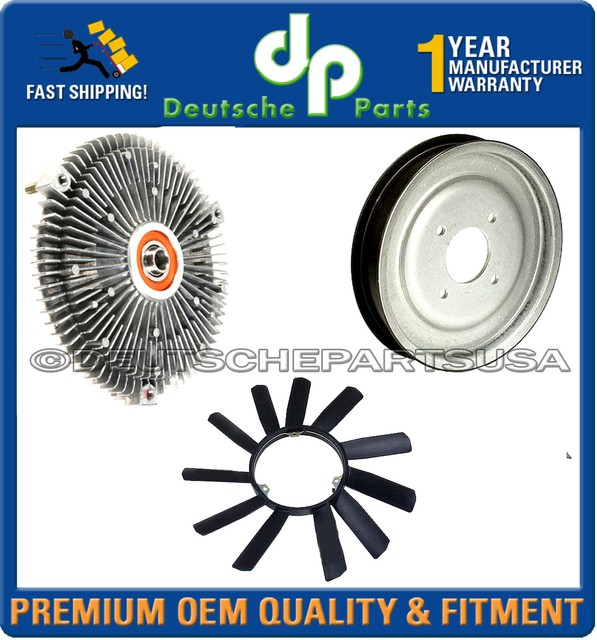 MERCEDESBENZ W201 VISCOUS ENGINE COOLING FAN CLUTCH + FAN BLADE + PULLEY KIT 3 eBay