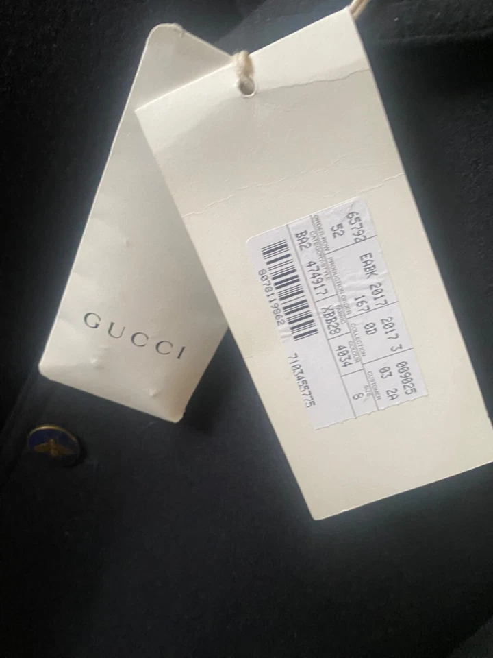 Abrigo Gucci azul marino genuino para niñas Foto 3 de 4