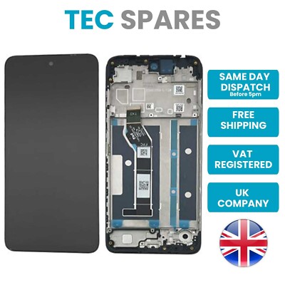 DISPLAY TOUCH SCREEN +FRAME per MOTOROLA G05 E15 XT2523 SCHERMO VETRO LCD NERO DISPLAY TOUCH SCREEN +FRAME per MOTOROLA G05 E15 XT2523 SCHERMO VETRO LCD NERO
