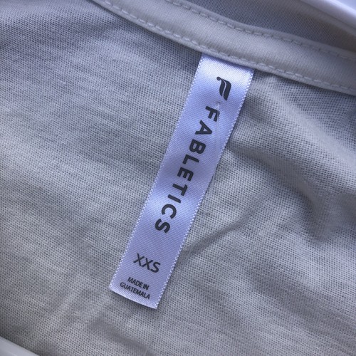 fabletics jade jersey muscle tank Be Kind graphic XXS muted white - Picture 2 of 8