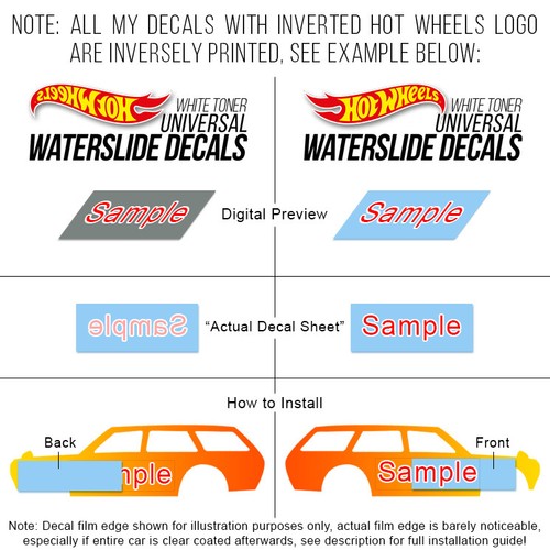 1/64 Scale HONDA CRX CR-X Head Tail Light WaterSlide Decal for Hot - Picture 2 of 5