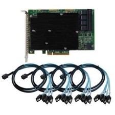 LSI SAS 9300-16I 12GB/S HBA BUS ADAPTER CARD IT Mode 4 SFF-8643 SATA Cable