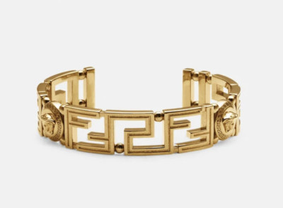 FENDACE CUFF BRACELET LARGE - FENDI FF MONOGRAM & VERSACE MEDUSA - RECEIPT PROOF