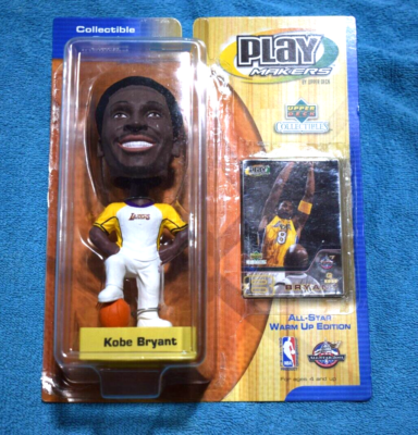 スポーツ Upper Deck PlayMakers Kobe Bryant UPPER DECK PLAYMAKERS KOBE BRYANT BOBBLE HEAD ACTION FIGURE *NEW