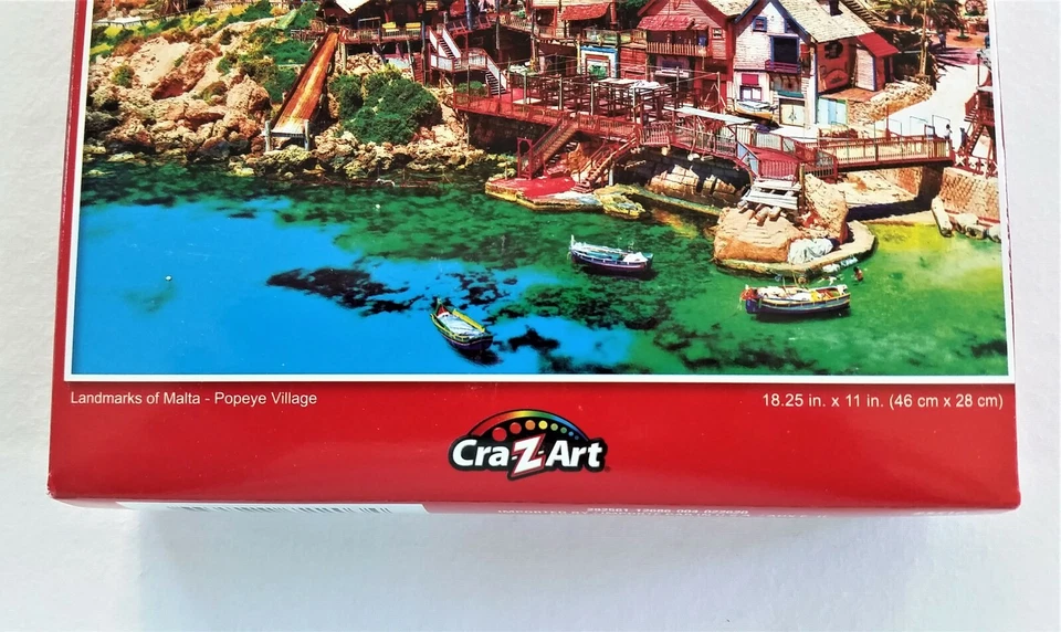 Puzzlebug CraZart Puzzles Jigsaw MALTA ISLAND POPEYE VILLAGE Boat 500pc 18.25x11 - Image 3 of 4