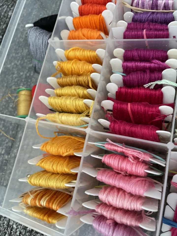 Organizer & 66 Embroidery floss threads On Cards for needle crafts Mixed Colors - Image 3 of 4