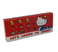 Hello Kitty Pencil Case 1976 Sanrio Learn to Count Magnetic Vinyl Puffy SEE FLAW