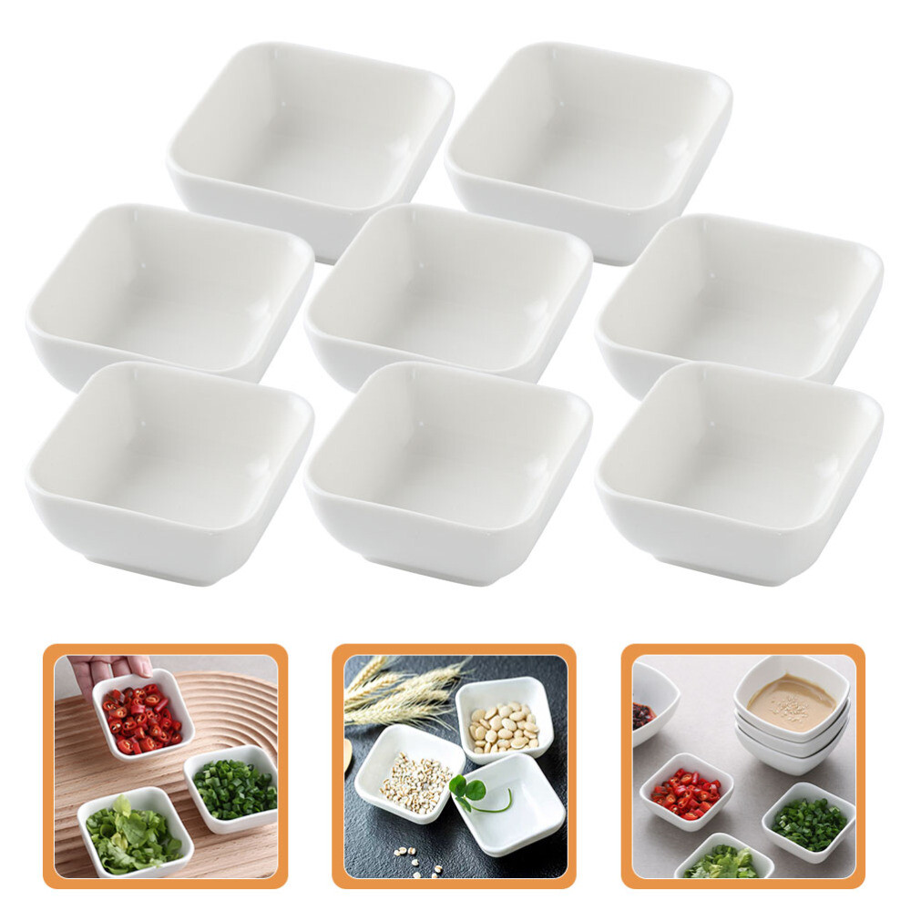 8Pcs Ersatz Tragbare Keramik Praktische Gewürz Platten Soja Sauce Schalen