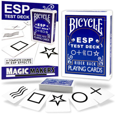 Deluxe ESP BICYCLE TEST DECK Mental Close Up Magic Trick Playing Cards Color B&W