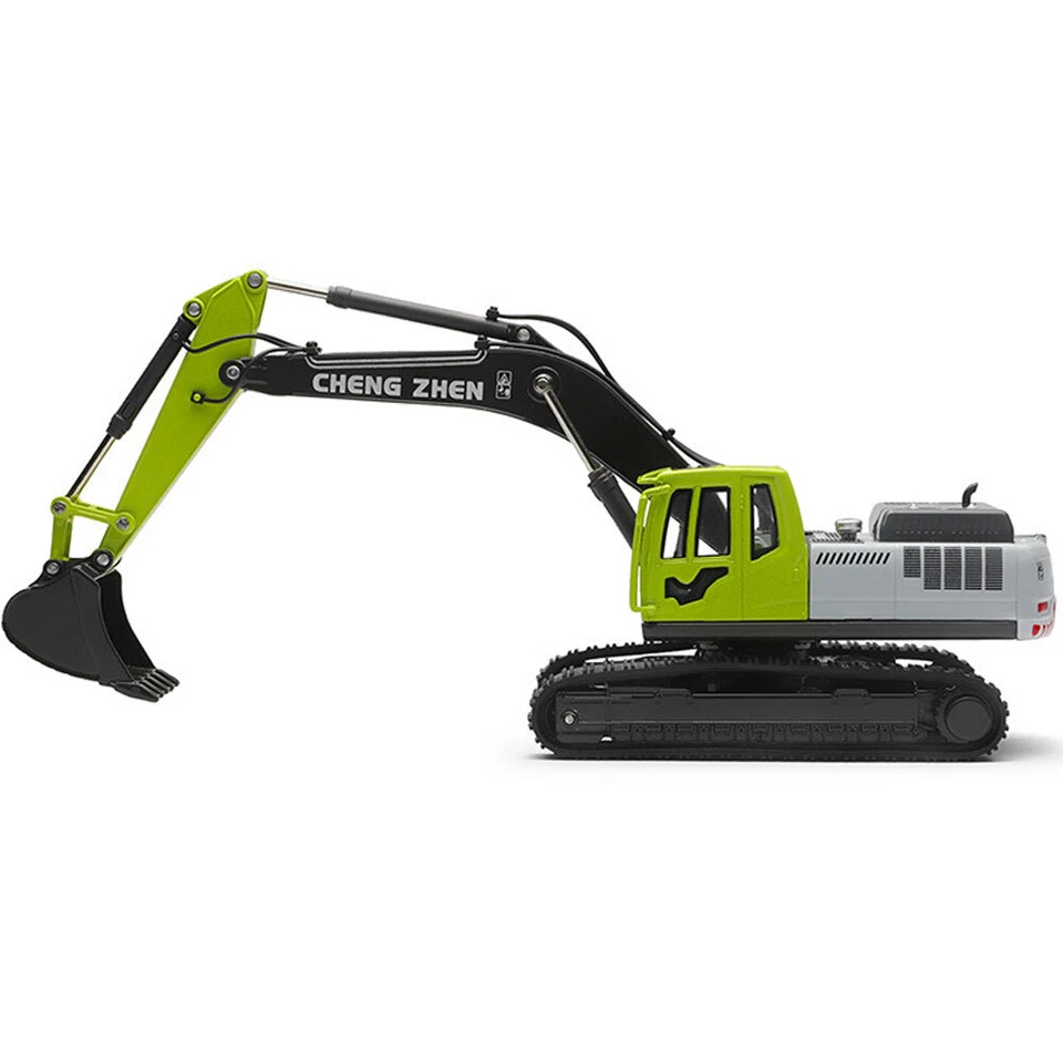1:50 Excavator Construction Vehicle Model Diecast Toy Car Toys for Boys Green - Image 3 of 4