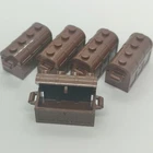 Lego - 5 x Brown Treasure Chest with Lid - 5x2x2 Studs inc Handles (4738)
