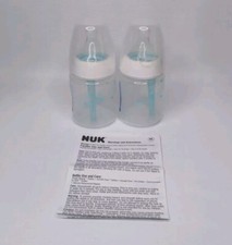 Nuk Baby Bottle Lot Of 2 Bottles Blue 5 Oz.