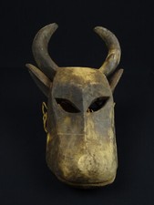 Masque africain Dogon zoomorphe tête de buffle