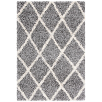 SAFAVIEH Venus Shag Collection VNS681J Grey/Ivory Rug