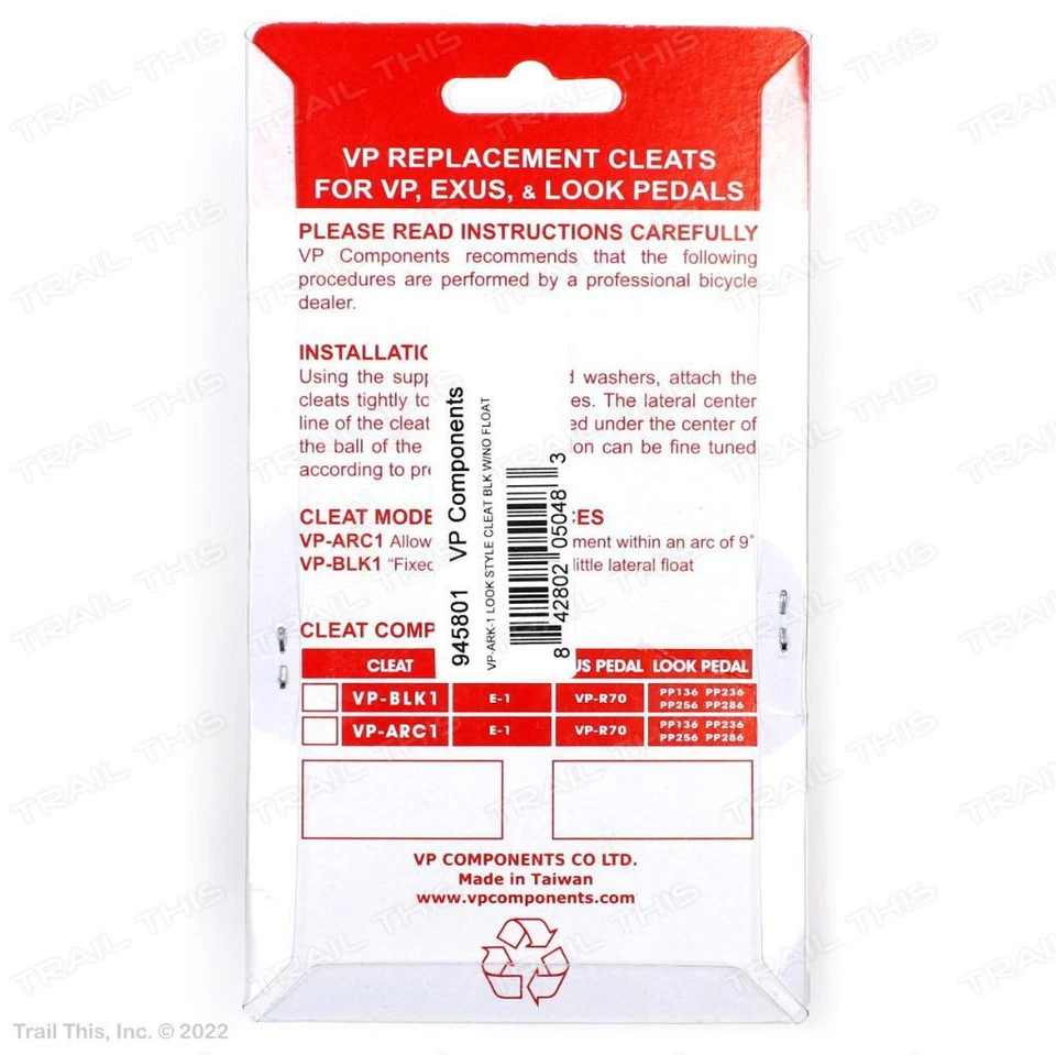 Botines de pedal de bicicleta de carretera flotador fijo VP VP-ARK-1 0° se adapta a Look Delta negro Foto 3 de 3