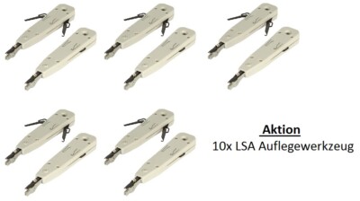 10er Pack LSA Anlegewerkzeug Auflegewerkzeug zum Anschluss von Dosen + Panels 