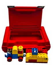 Vintage 1984 Lego Red Storage Case With Legos Made in USA