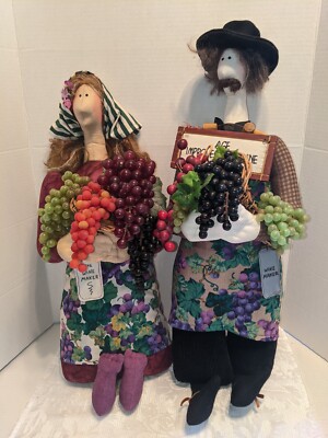 The Dollmakers By Marlene Denn ''The Wine Maker''  Handmade One Of A Kind 25'' 1999