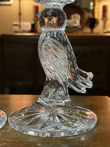 6.75"x3.25" Beautiful Hofbauer Bliekrideff Germany Crystal Candlestick Holders-2 - Picture 10 of 10