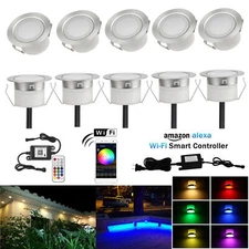 10X 45mm WIFI Controlling Outdoor Garden Yard Path Step LED Deck Soffit Lights 