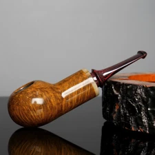 MUXIANG Briar Wooden Apple-shape Tobacco Pipe Handmade Freehand Smoking Pipe