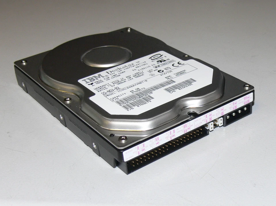 IBM Deskstar IC35L040AVVN07-0 40 GB 3,5 " Inch Ide Pata Hard Drive HDD New - Image 3 of 4