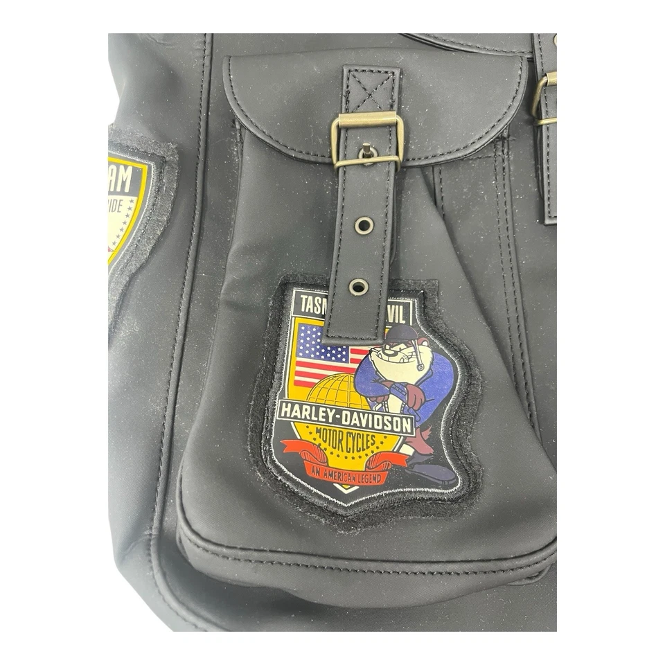 复古 Harley Davidson Looney Toons Taz Wiley Yosemite 华纳兄弟背包 NOS — 第 2/4 张图片