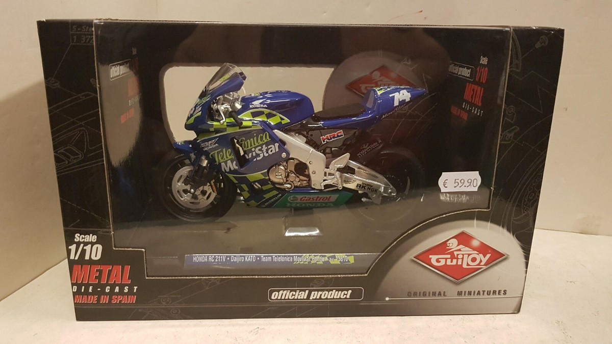 GUILOY製 加藤大治郎 HONDA RC 211V 1/10 GUILOY製 加藤大治郎 HONDA RC 211V 1/10 Honda Rc 211 V Metal Die Cast