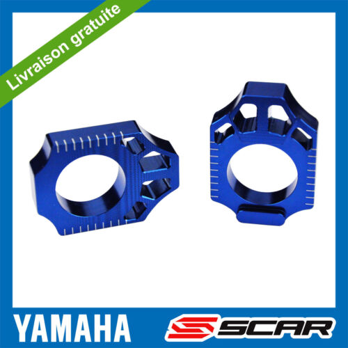 YAMAHA YZ 125 250 YZF 250 YZF 450 WRF 250 450 WRF SCAR BLUE CHAIN TENSIONERS - Picture 1 of 1