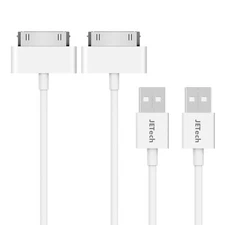 USB Sync and Charging Cable for iPhone 4/4s/3G/3GS, iPad 1/2/3, iPod, 2-Pack