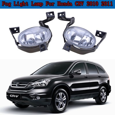 FIT FOR 10-11 HONDA CR-V CRV CLEAR FOG LIGHTS FRONT BUMPER DRIVING LAMPS PAIR
