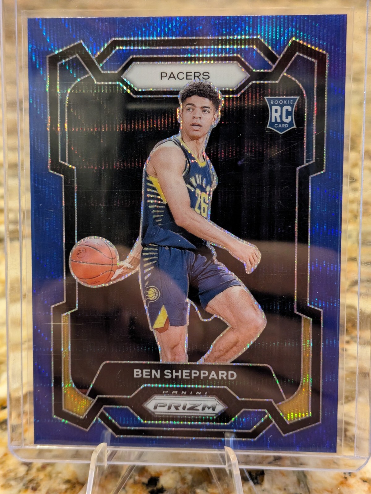 2023-24 Panini Prizm - Blue Wave Prizm #172 Ben Sheppard (RC)