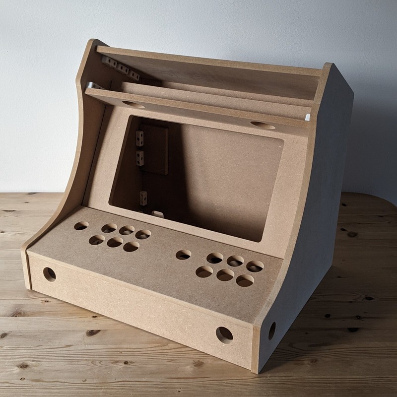 BARTOP ARCADE MACHINE FLATPACK KIT FOR 15.6" MONITOR - RASPBERRY PI / PC - 1UP