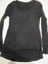 Womens black scoop neck blouse sz s