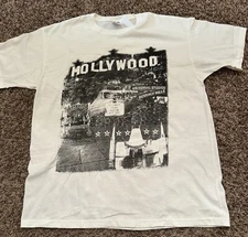 Vintage Anvil California Scenes Hollywood Rodeo Drive Shirt White Size XL