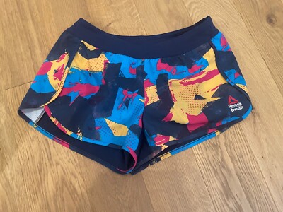 kurze Hose Sport-Shorts Reebok Crossfit Better than Yesterday blau orange XS 34