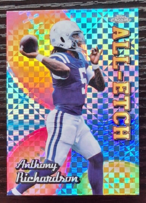 2024 Topps Chrome ANTHONY RICHARDSON Indianapolis Colts All Etch Xfractor