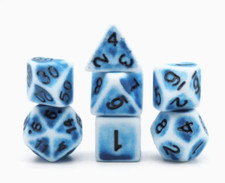 🖤🔷Ancient Blue - 7 Dice Set | RPG DnD Dungeons Dragons AD&D Pathfinder d20