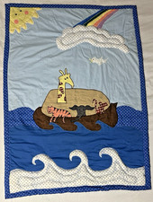 Noah s Ark Nursery Quilt Wall Hanging 36x48 Handmade Applique