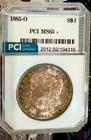 1885 O Morgan Dollar  TONED PCI SLABBED 65 MINT STATE