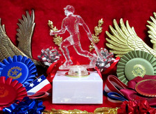 BASEBALL Clear Trophy, Boys Male, Quality Special Award Marbelite Base FastShip