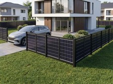 Solarzaun 370W Solarmodulen Zaunpfosten Einbe...