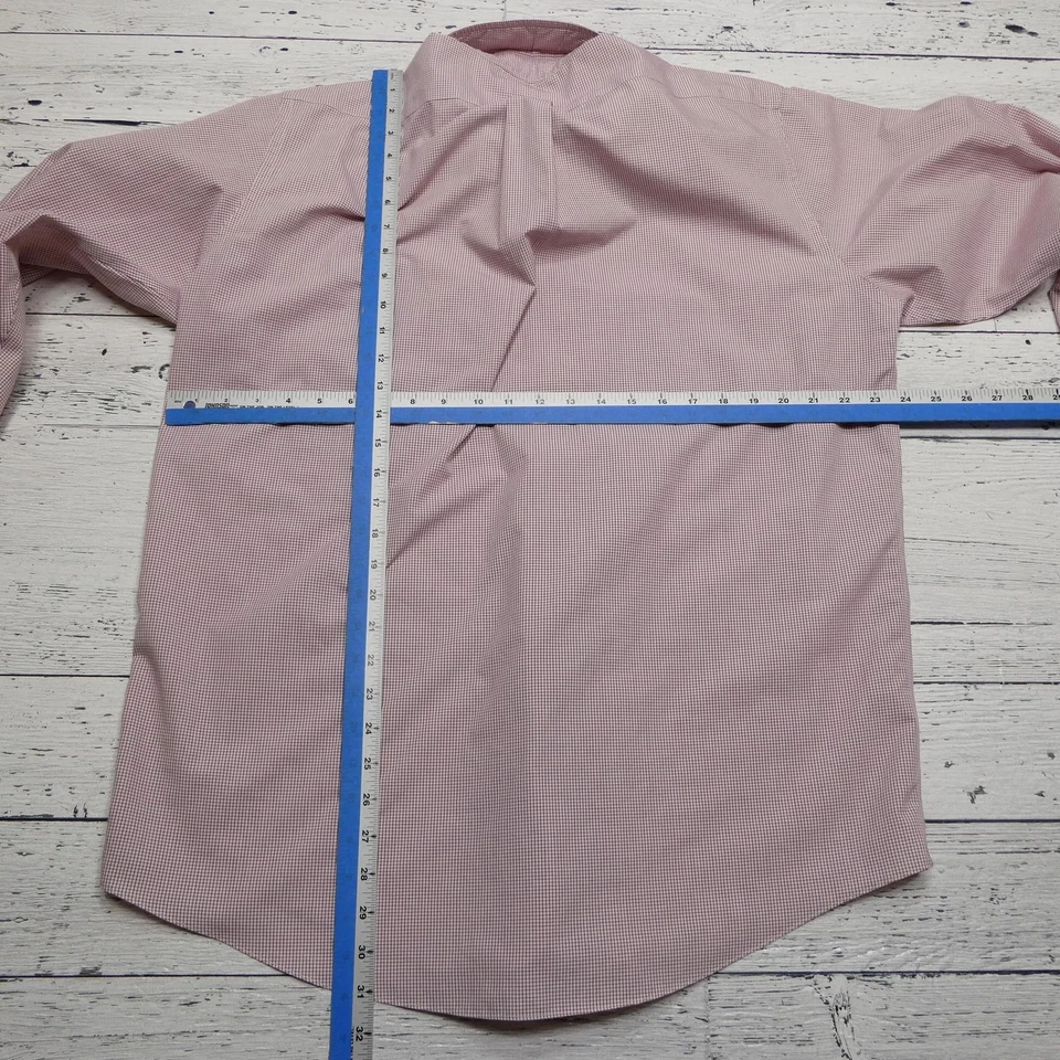 Brooks Brothers Shirt Mens 16.5-34 Red Check Regular Fit Supima Cotton Non Iron - Image 4 of 4
